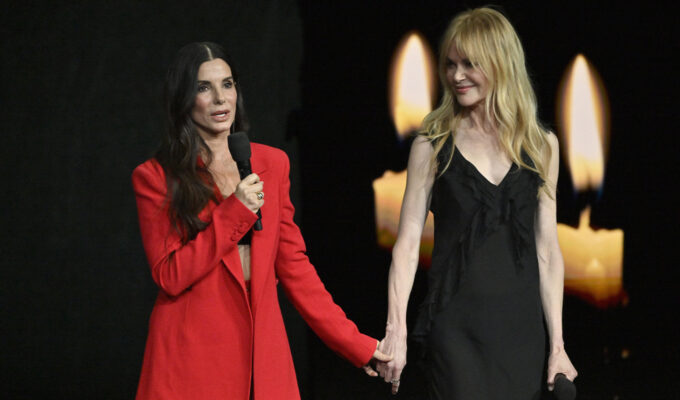 sandra bullock cinemacon outfit