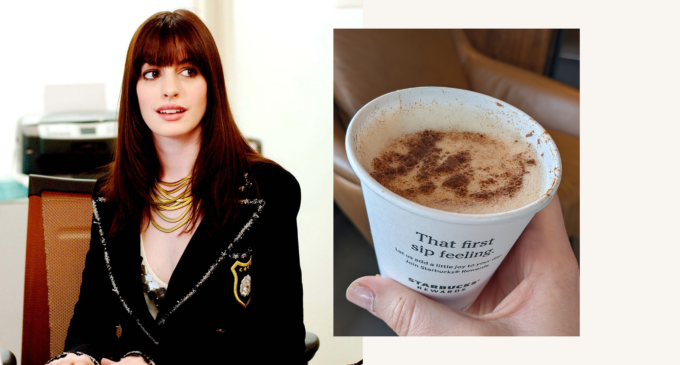 andy next to starbucks secret menu drink