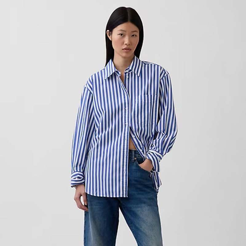 styling adidas shoes gap poplin big shirt