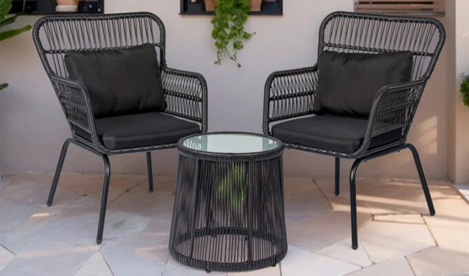 The Bay Isle Home Dawna Patio Set With Cushions.