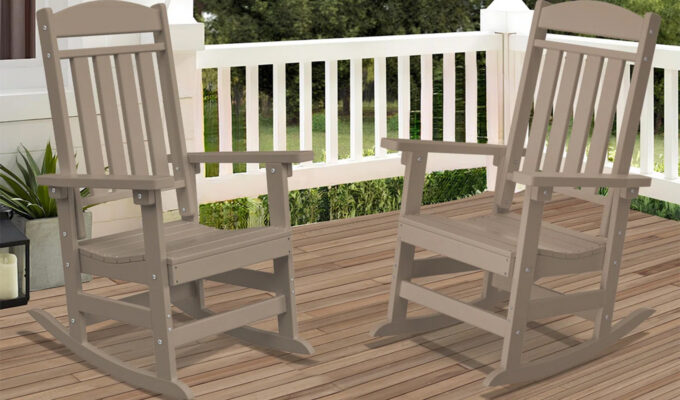 The Red Barrel Studio Oxing Outdoor Rocking Chair (Set of 2).