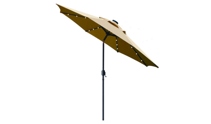 The Arlmont & Co. Balkar Lighted Tilt Market Umbrella.