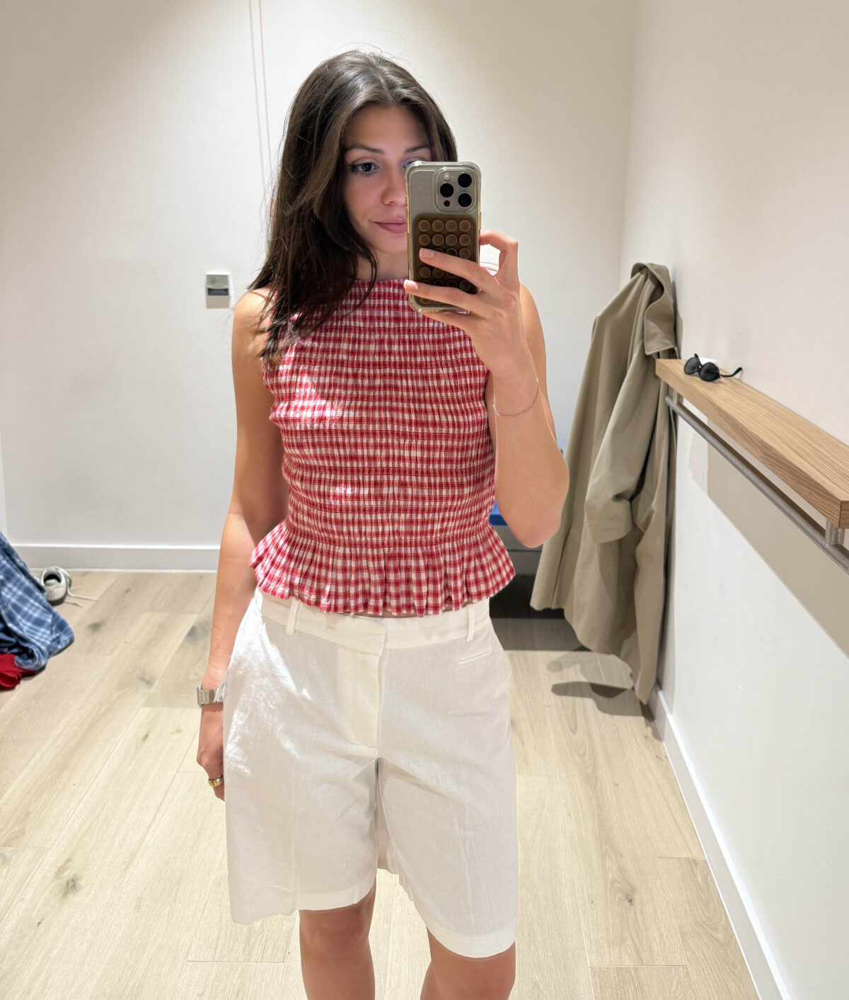 white shorts