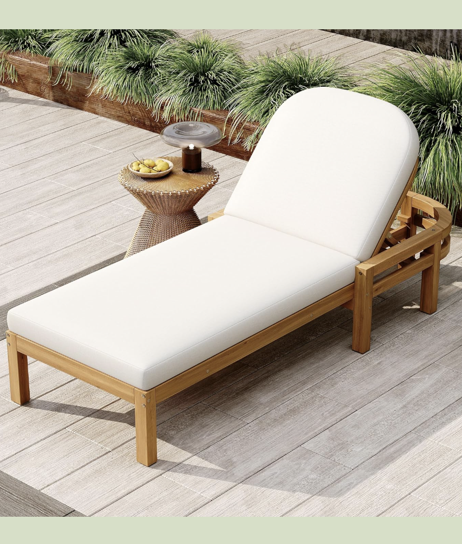 acacia wood lounge chair