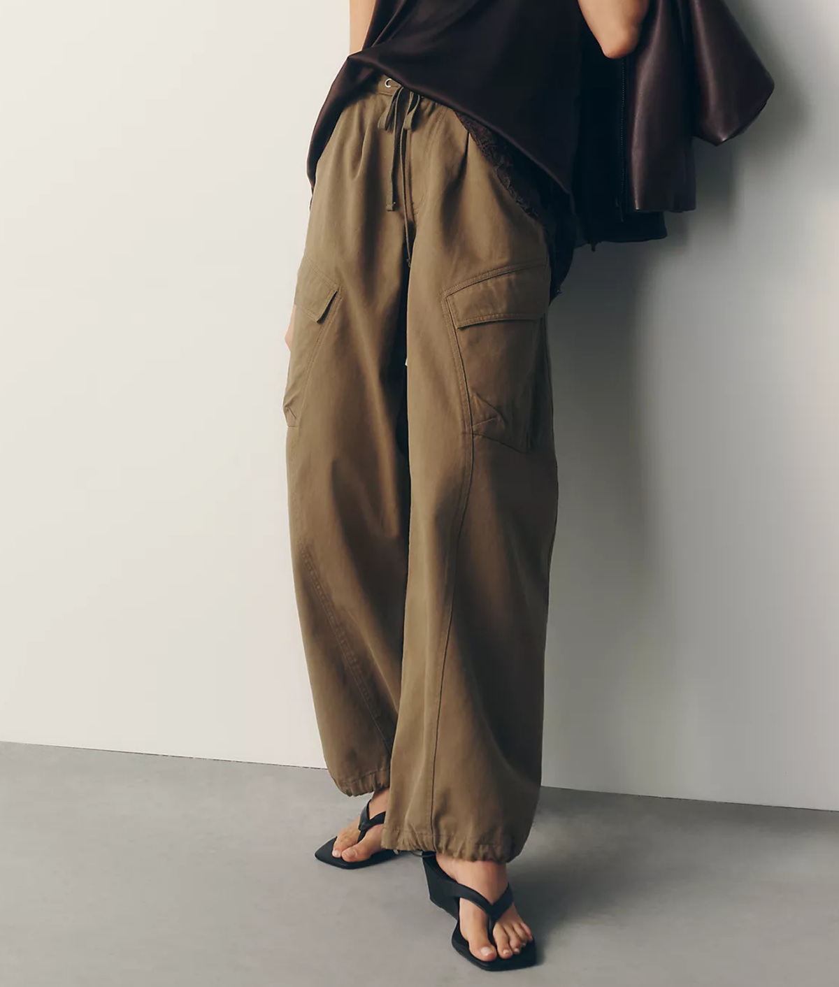 Anthropologie Fashionably Early Fall Sale 2026: green balloon leg cargo pants