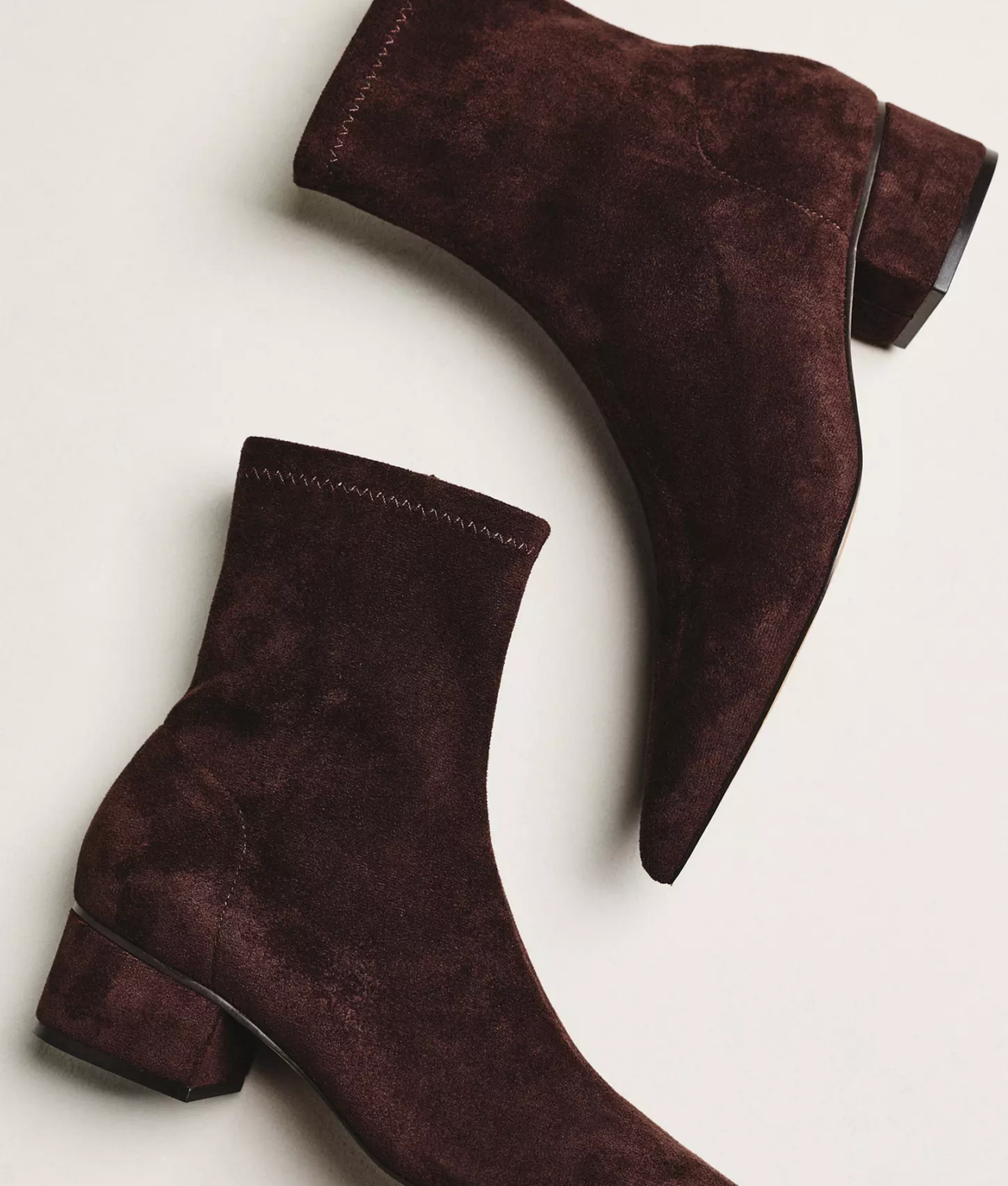 Anthropologie Fashionably Early Fall Sale 2026: brown faux suede booties