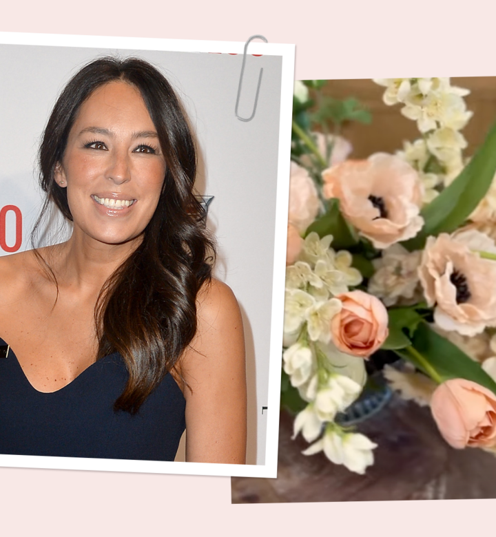 joanna gaines with flowers