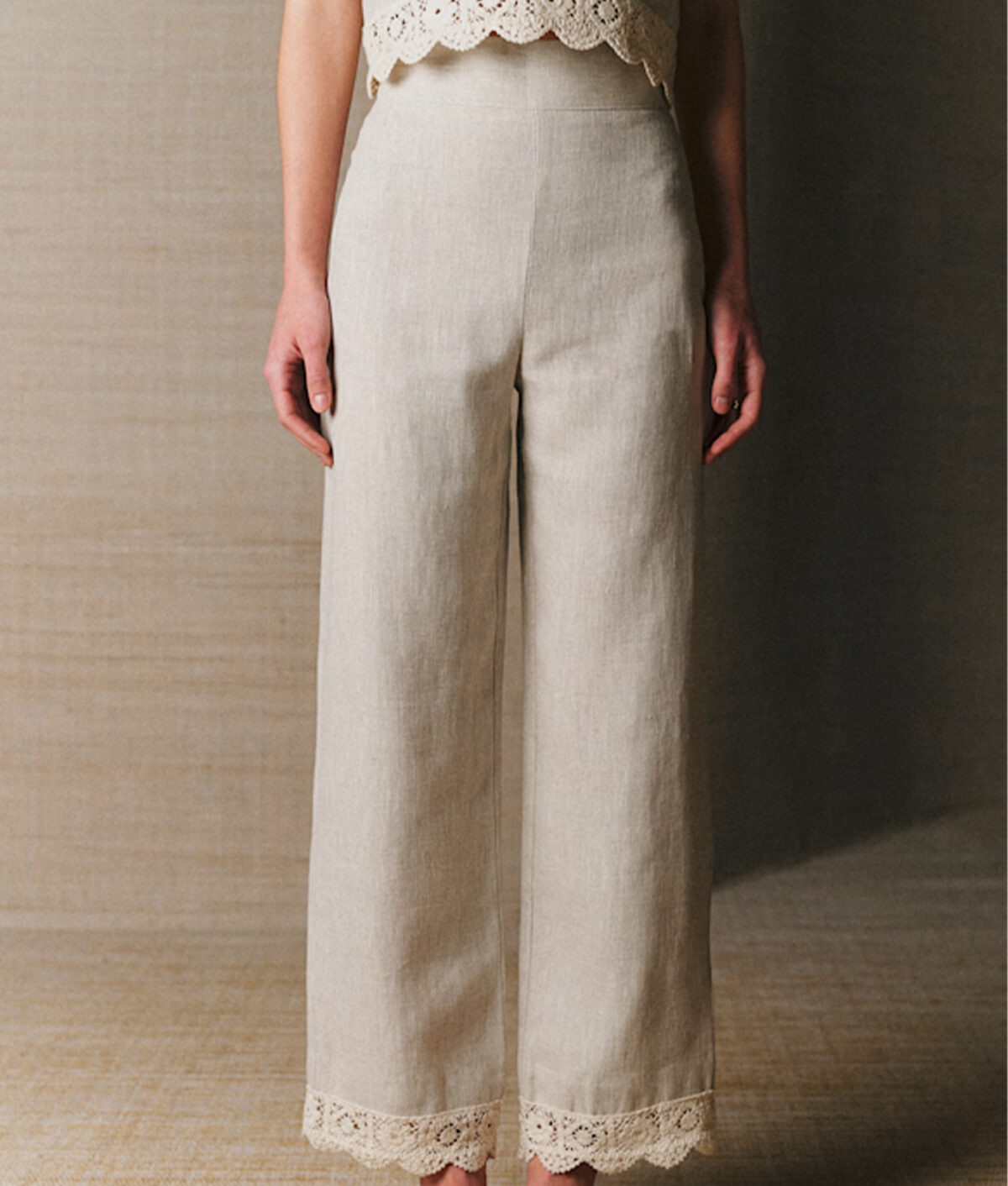 linen pants: sézane fausto trousers