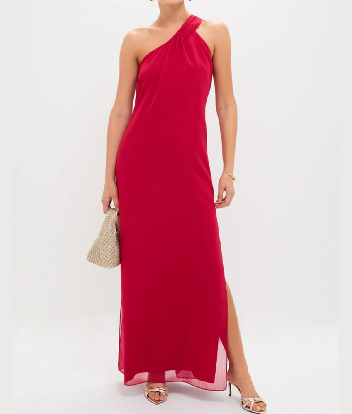 Samantha Jones Style 2026: Red one-shoulder gown