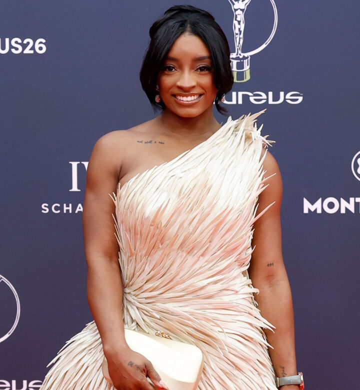 simone biles flirty gingham bikini pictures