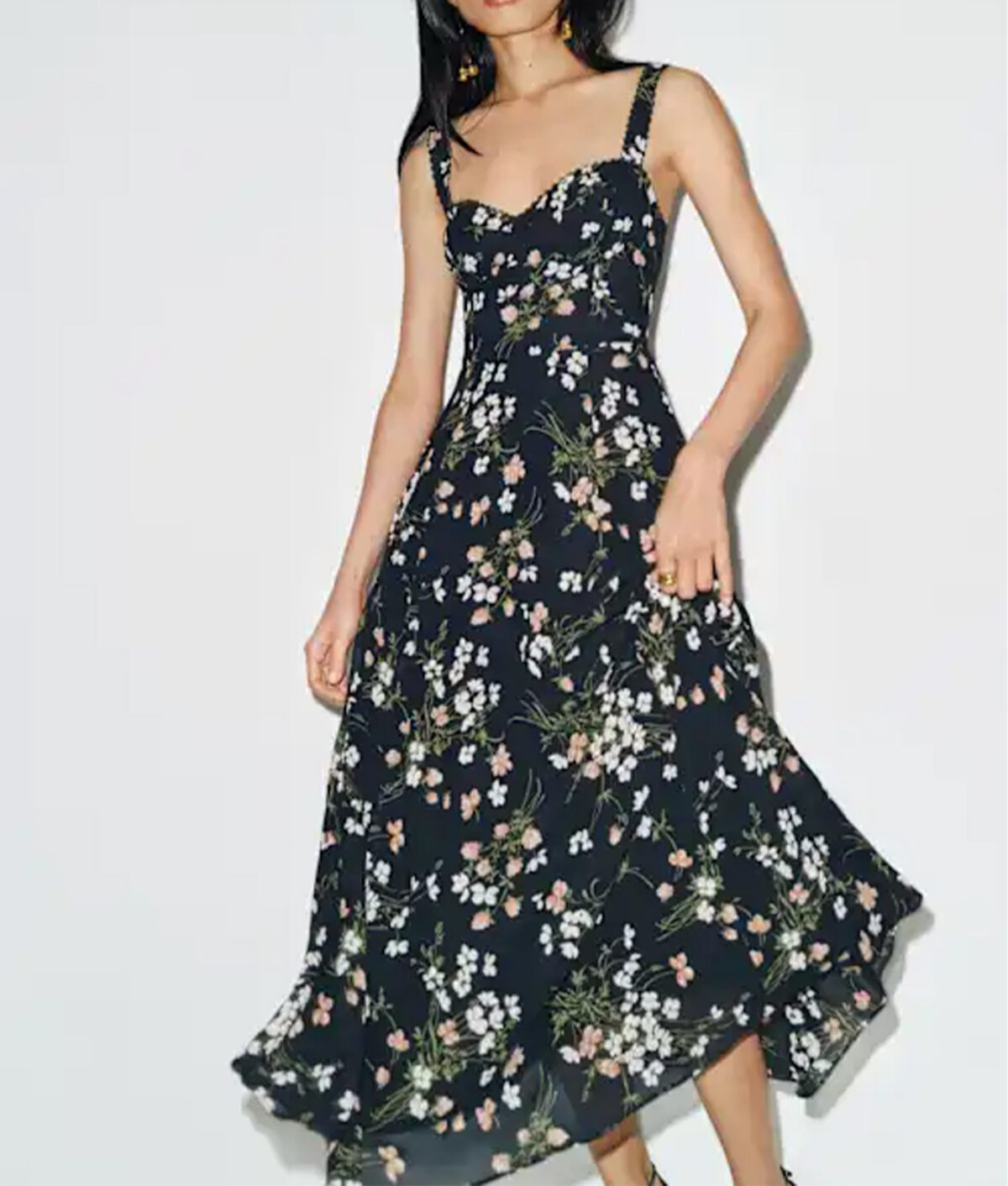 taylor swift floral dress london: reformation lela dress