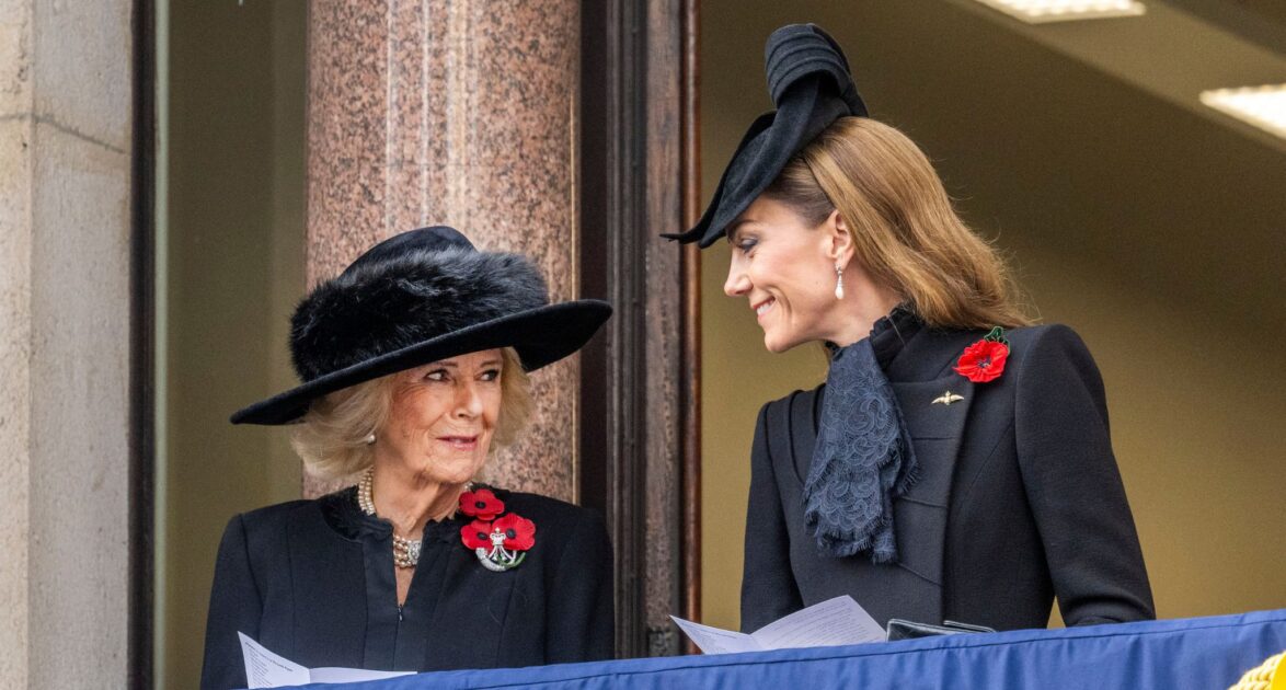 Kate Middleton and Queen Camilla Unintentionally Twin in Polka Dots on the Same Day