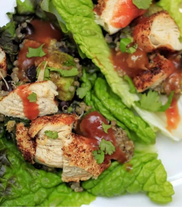 air fryer chicken lettuce wraps