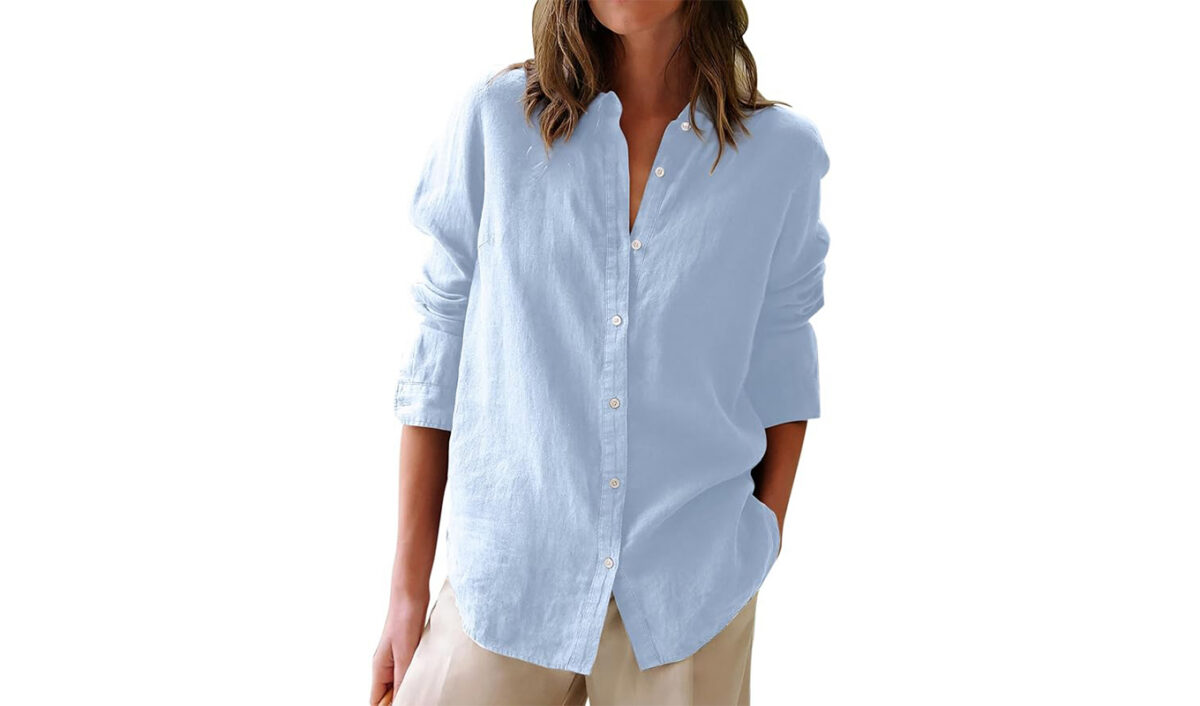 amazon prime day fashion deals Aoudery Cotton Button Down 1200x706