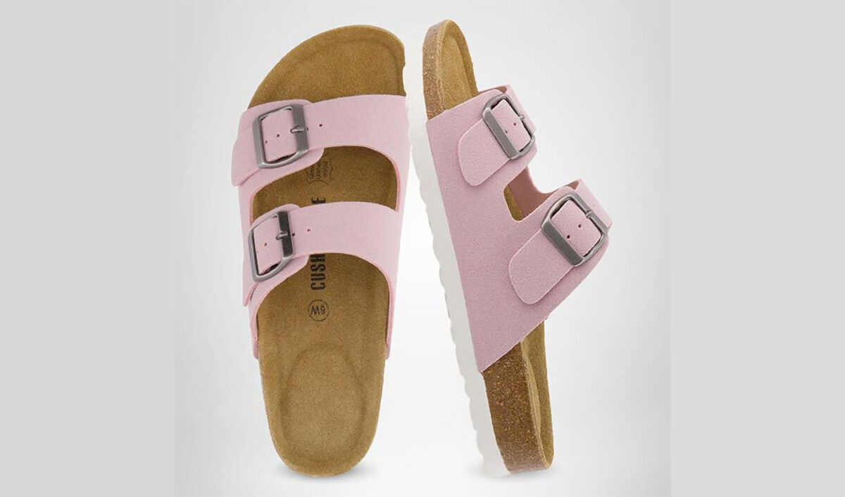 amazon prime day fashion deals: cushionaire double buckle sandals