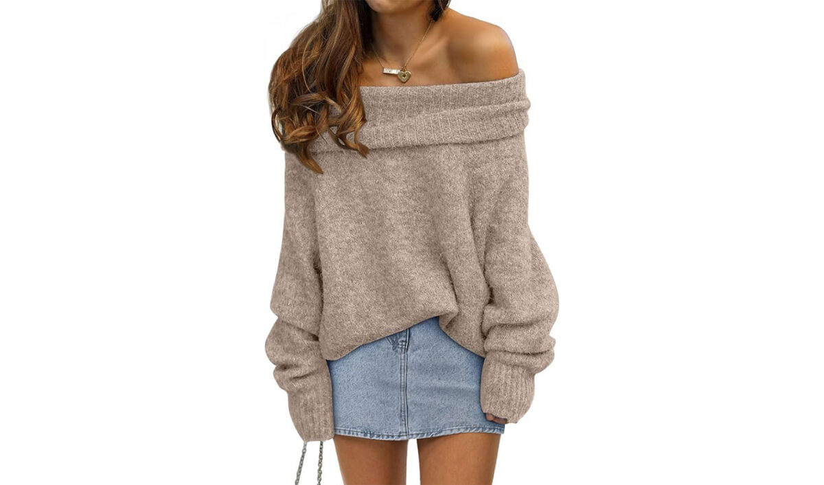 amazon prime day fashion deals: LILUUSORY Off-the-Shoulder Sweater
