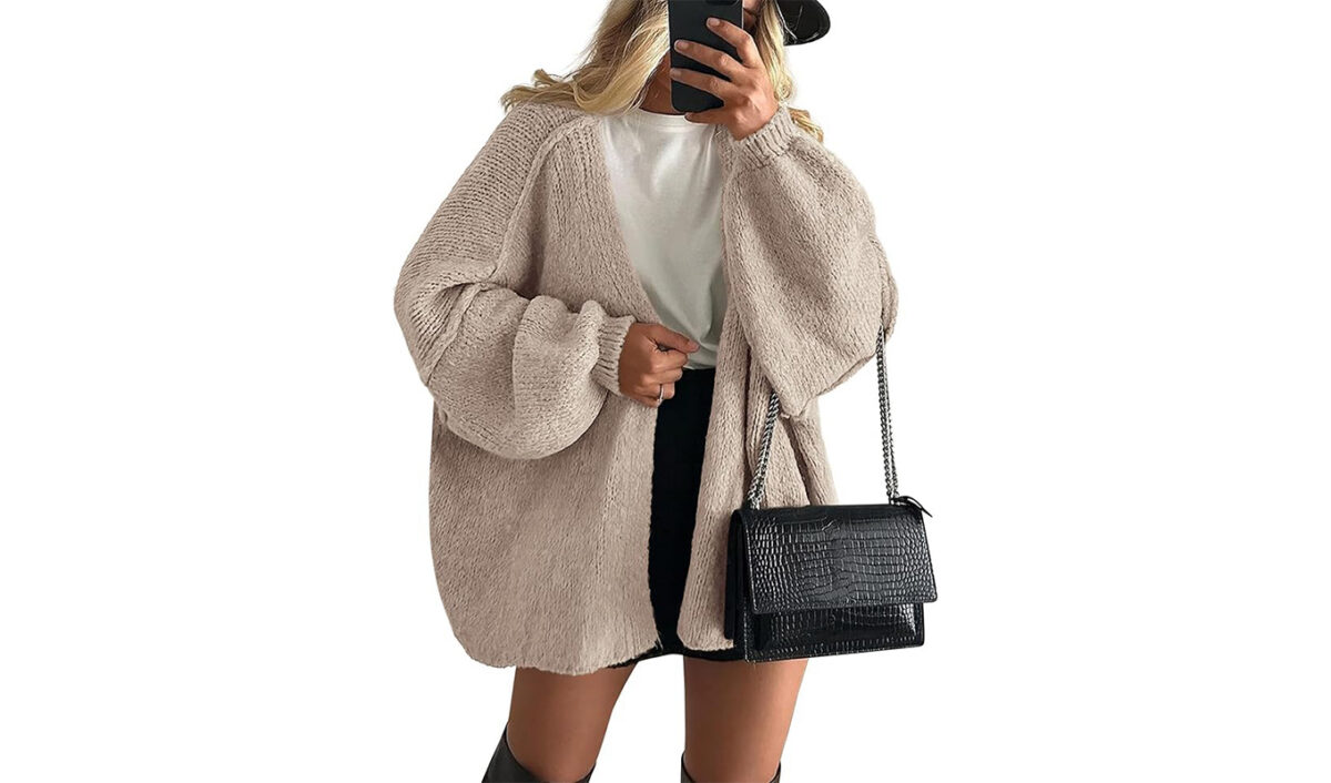 amazon prime day fashion deals PrettyGarden Oversized Cardigan 1200x706