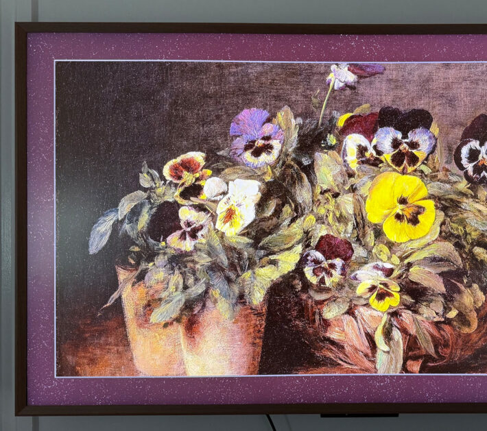 Amazon Ember Artline Review 2026: Original photo of TV displaying painting by Stephanie Maida