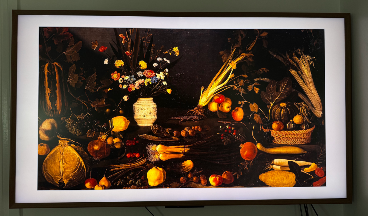 Amazon Ember Artline Review 2026: Original photo of TV displaying painting by Stephanie Maida