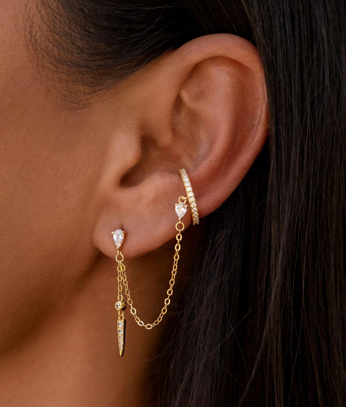 The Aaria London Rio Spike and Cuff Earring.