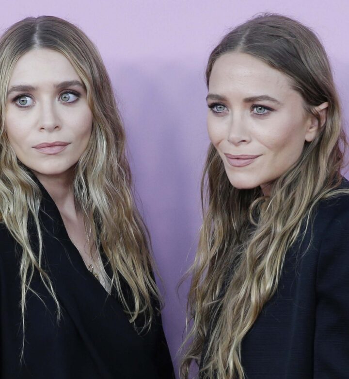 double names: mary-kate and ashley olsen at press event