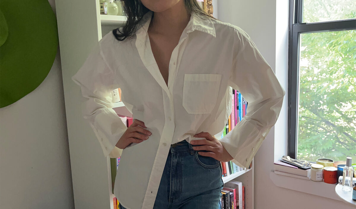 french girl summer vacation shopping list: white shirt