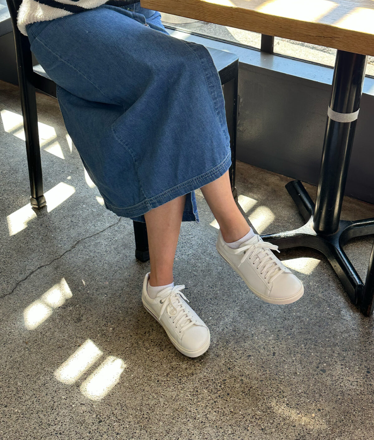 french girl summer vacation shopping list: white sneakers