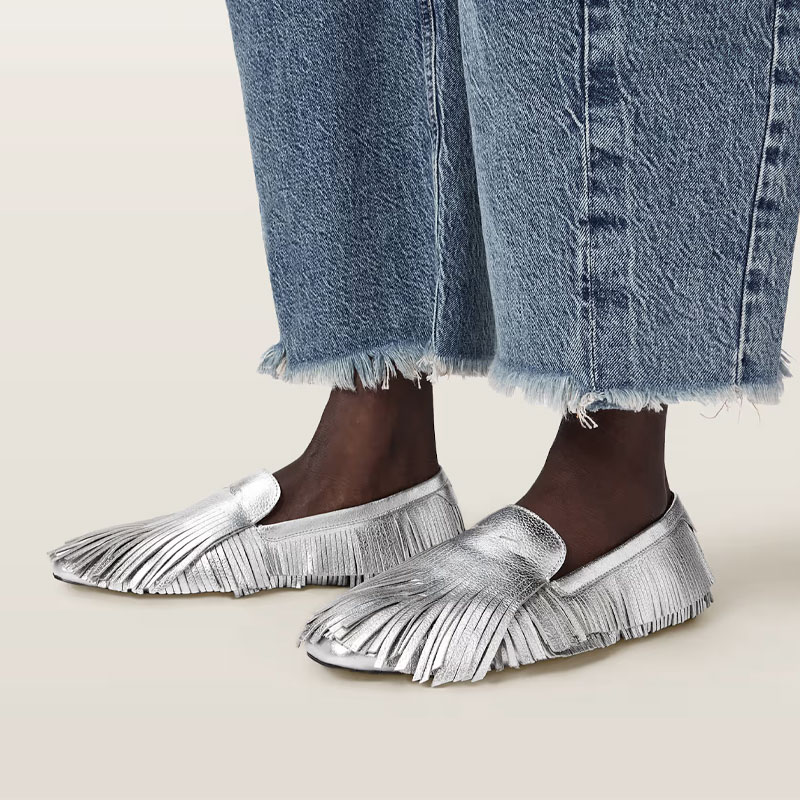 fringe trend all saints fringe loafers