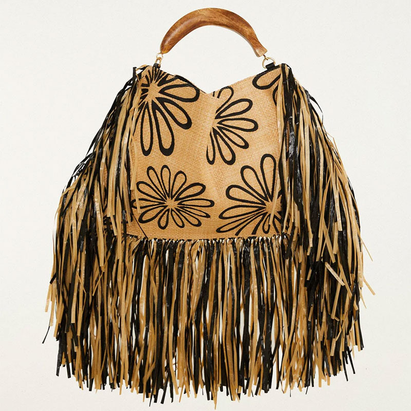 fringe trend farm rio raffia bag