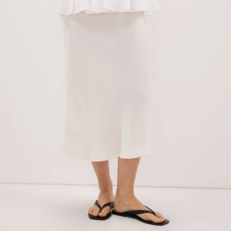 how to style a white tank top diish ariela midi skirt