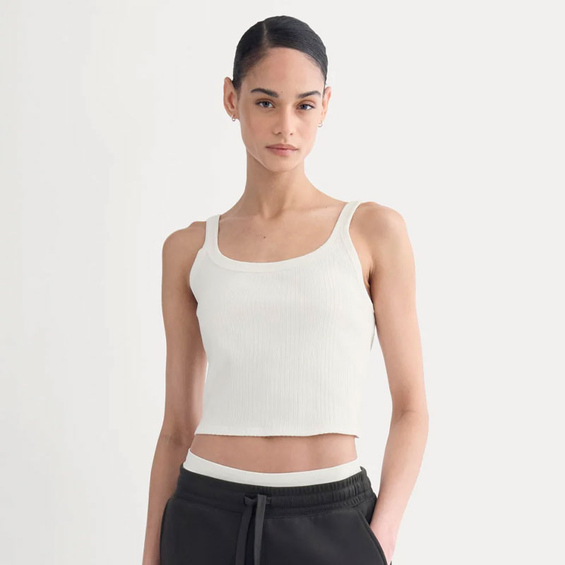 how to style a white tank top everlane lounge rib tank