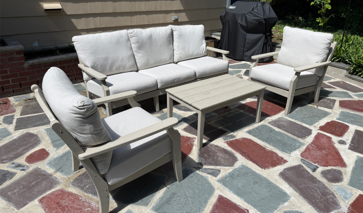 Most Comfortable Patio Furniture: Polywood set original photo by Catrina Yohay