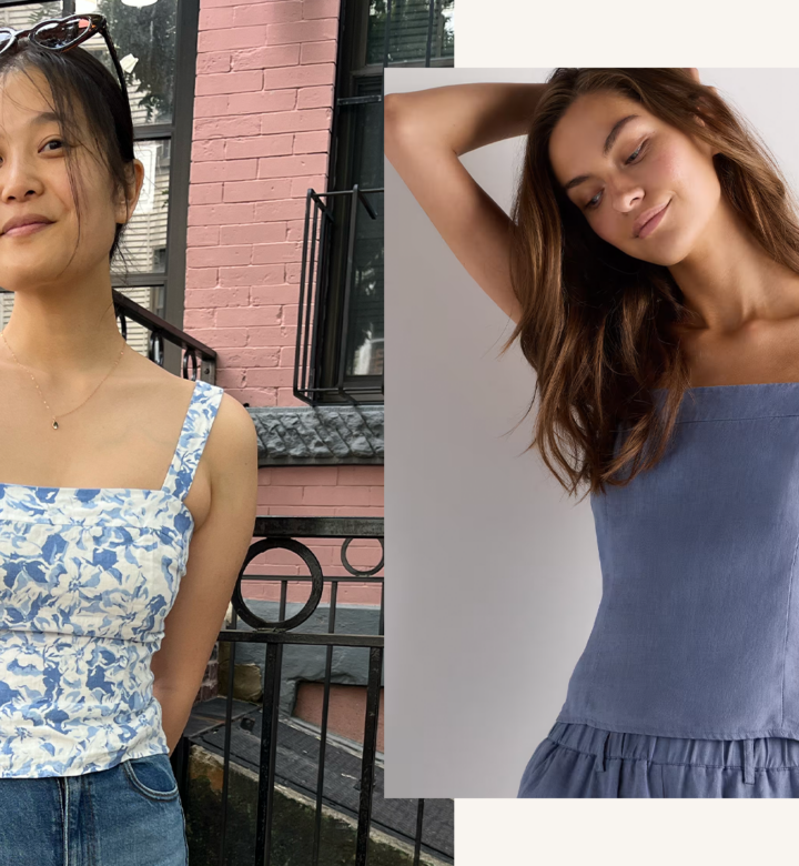 quince linen fitted tank review