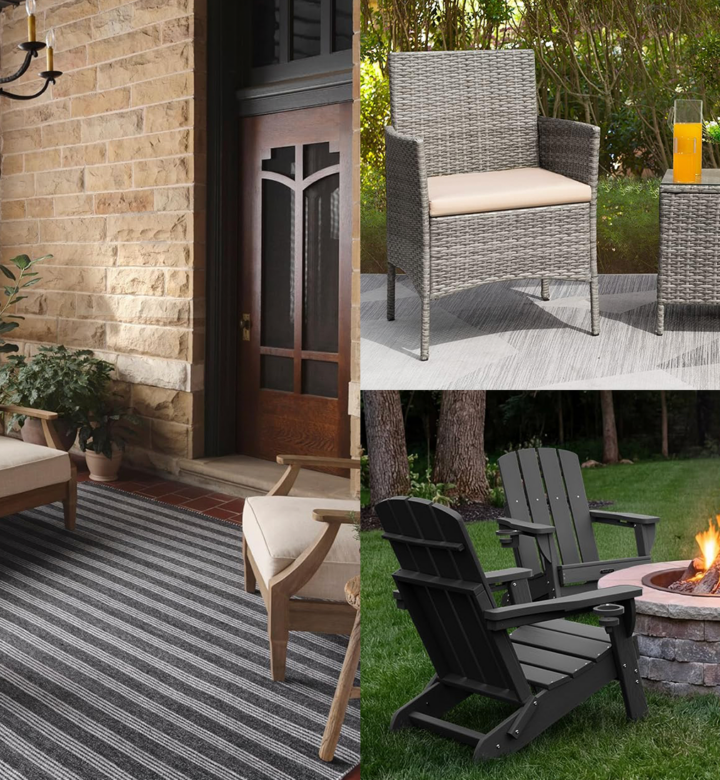 amazon prime day deals include an outdoor rug, chair set and adirondack chairs