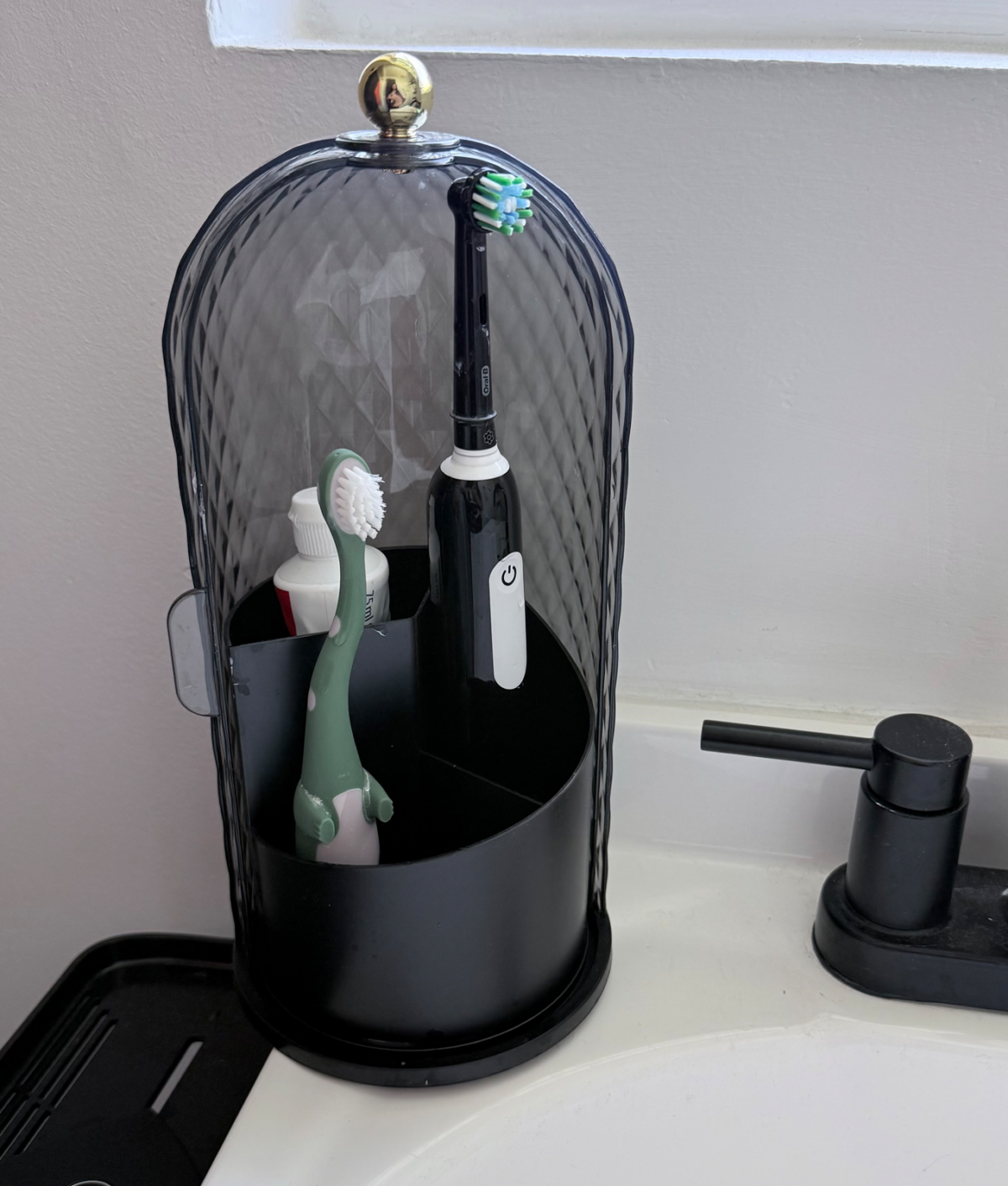 Amazon Domed Bathroom Organizer Prime Day Review, original photo by Stephanie Maida