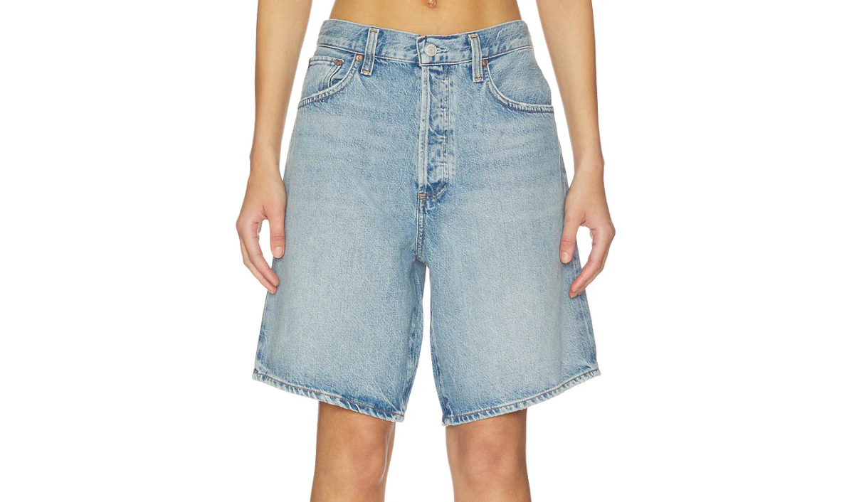 In Defense of Jorts: Agolde Indra light-wash jorts