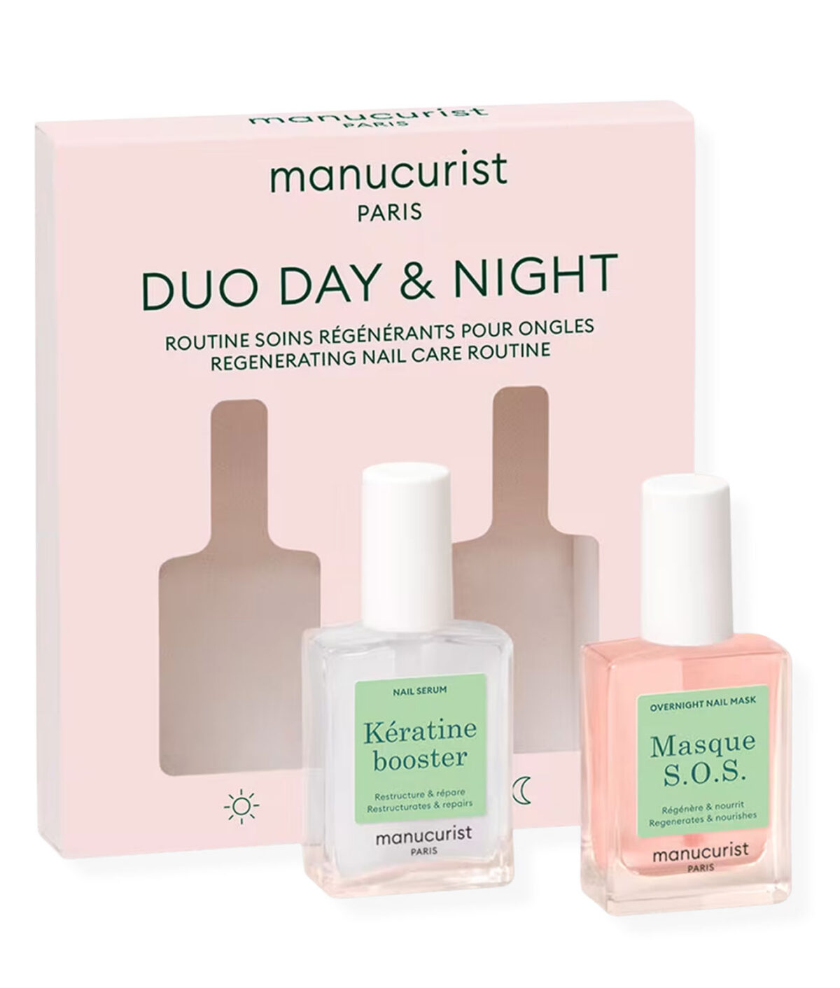 bare nail trend: manicurist day and night duo
