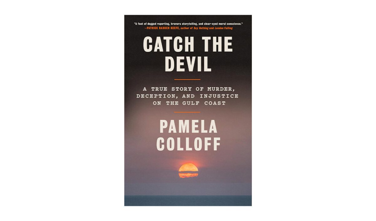 beach bag biography reads: catch the devil