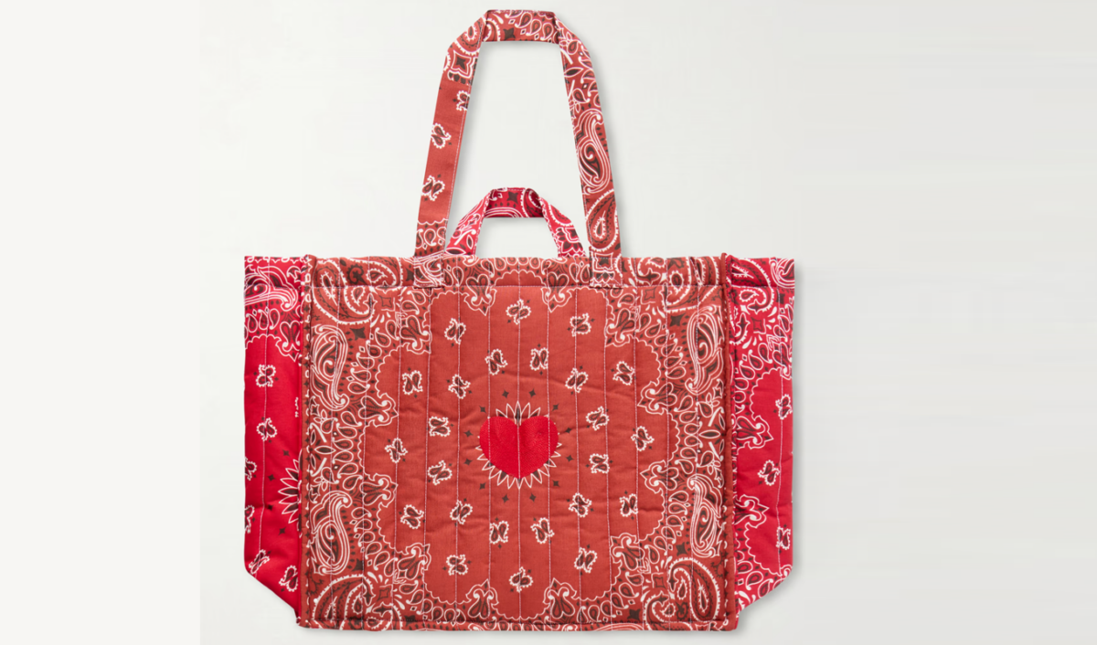 Bandana Bag Paris Trend: Call It By Your Name red quilted tote