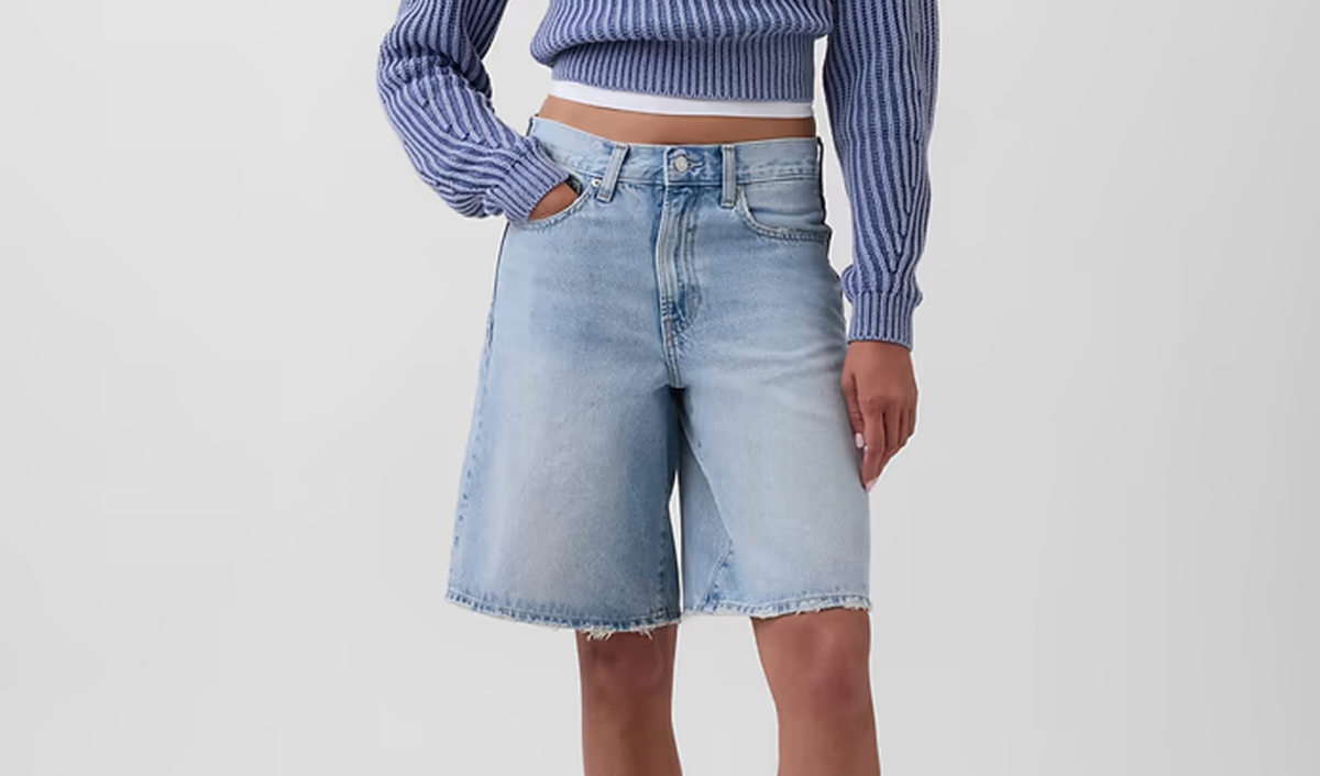 In Defense of Jorts: Gap longline light-wash jorts