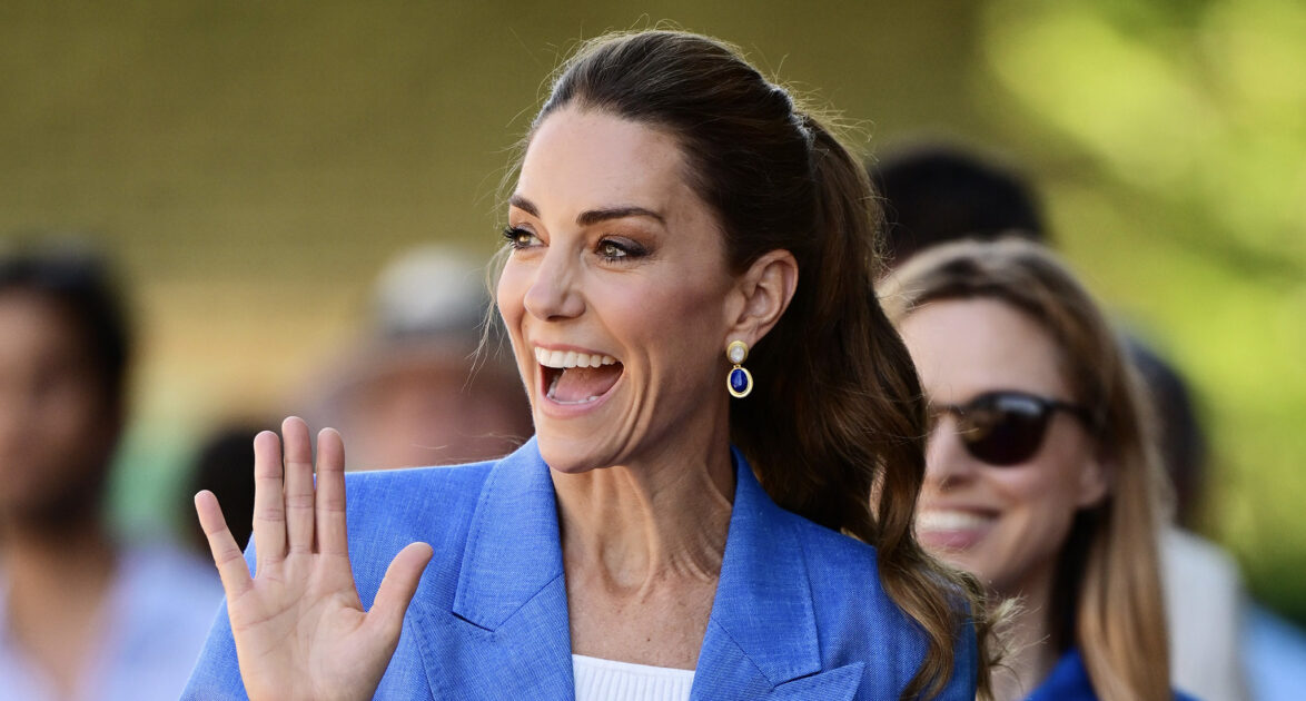 Kate Middleton Stuns at Wimbledon in Blue Linen Suit—But It’s Her Missing Brooch That Has Everyone Talking
