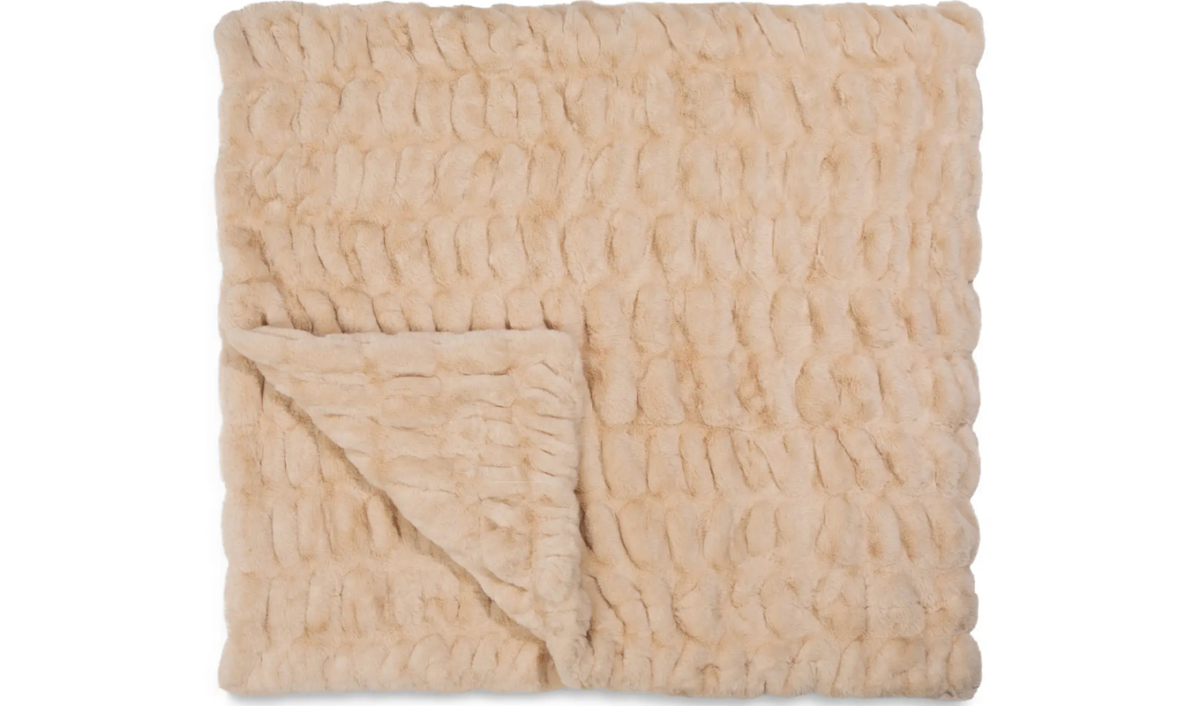 Nordstrom Anniversary Sale Best Deals 2026: Lola Blanket in beige faux fur