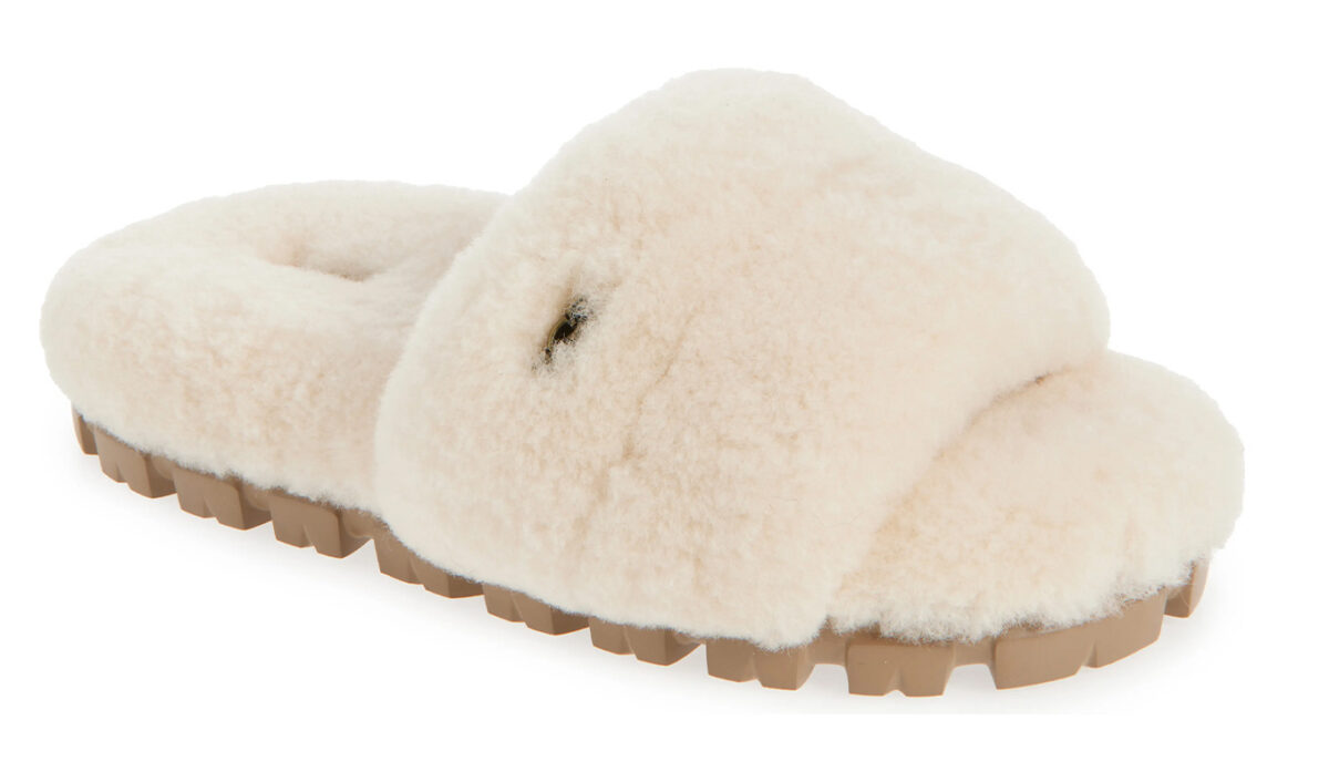 The Ugg Cozetta Curly Genuine Shearling Slippers.