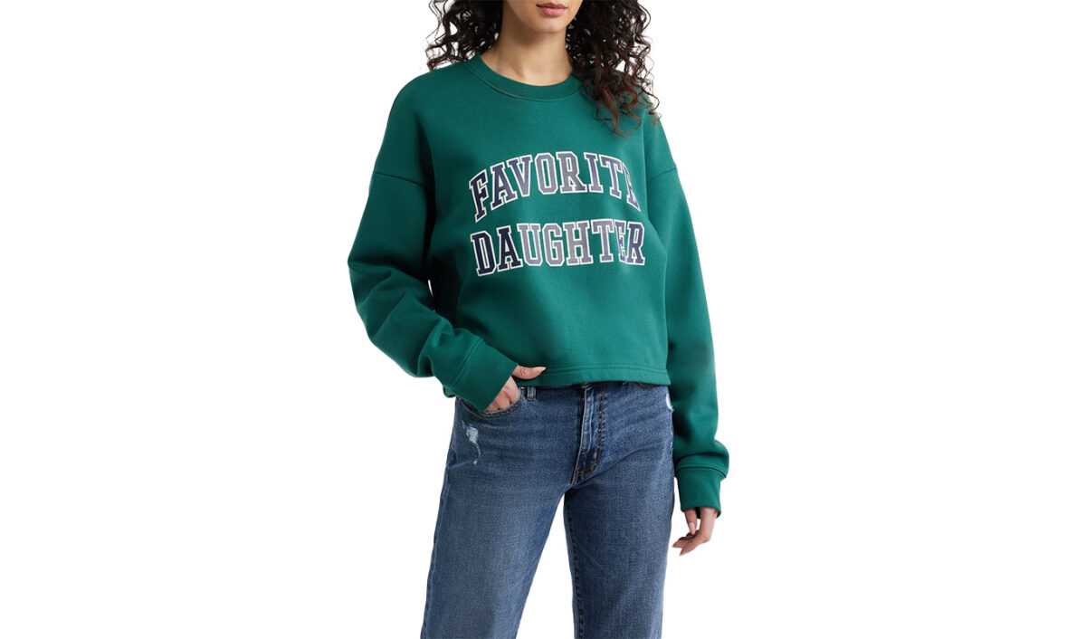 nordstrom anniversary sale under 100: favorite daughter collegiate sweatshirt
