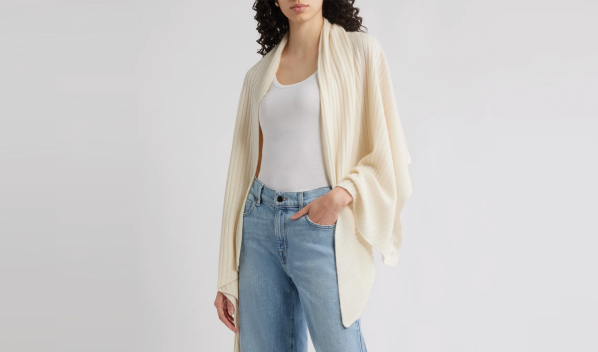 Nordstrom Anniversary Sale Best Deals 2026: White cashmere wrap