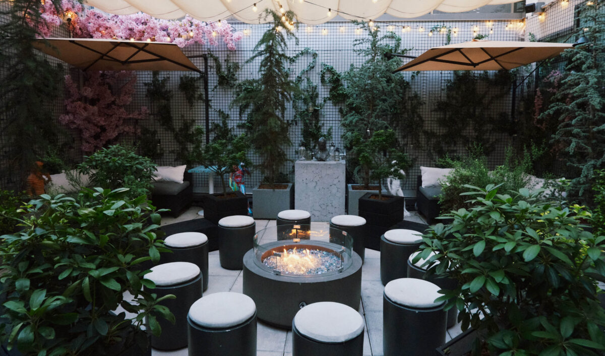 fire pit at pinky swear