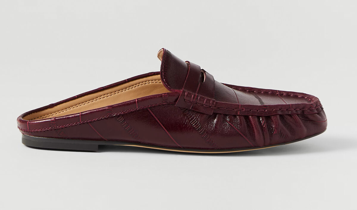 The Ann Taylor Weekend Leather Loafer Slides.
