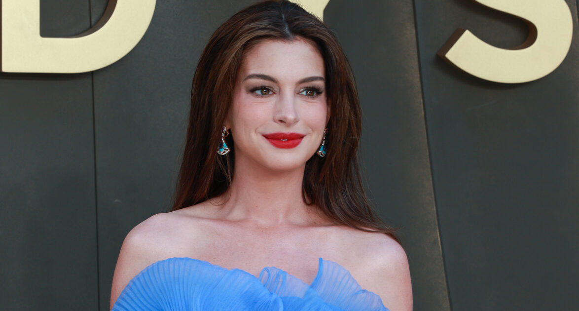 princess diaries blue dress Anne Hathaway Shares Julie Andrews Throwback from 