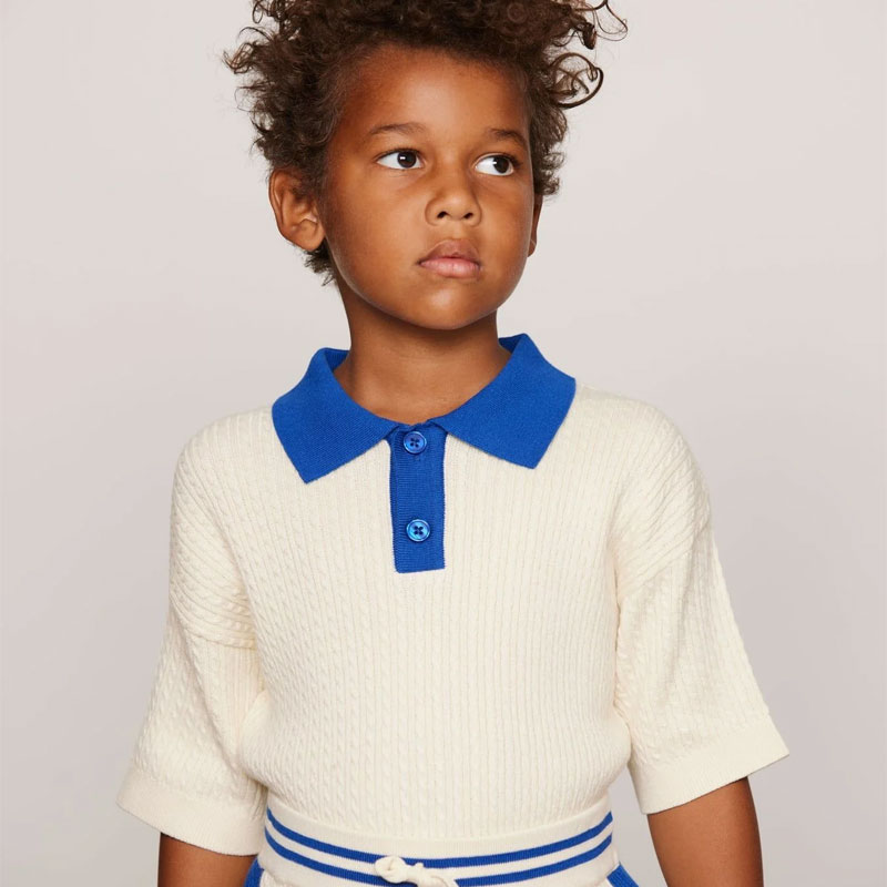 best kids clothing stores mini rodini cable knit polo