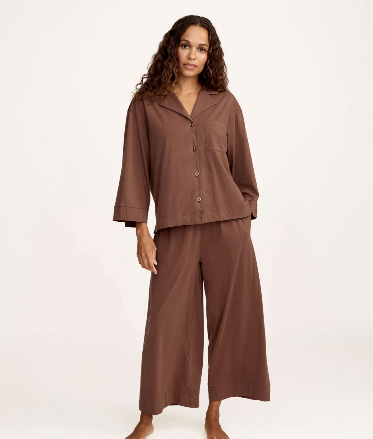 best sleep ever awards 2026: petite plume chocolate brown pj set
